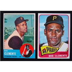 2 - ROBERTO CLEMENTE -  1963 TOPPS #540 & 1965 TOPPS #160, BOTH NICE EX - EX+