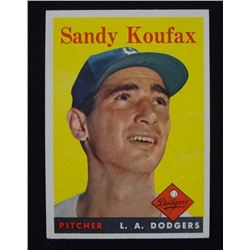 1958 TOPPS #187 SANDY KOUFAX EX+ / EM, SUPER COLOR & GLOSS