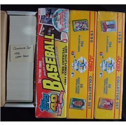 2 - 1990 SCORE BASEBALL FACTORY SETS, 1- 1991 TOPPS FACTORY SET & 1 - 90 U D SET