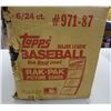 Image 3 : 1987 Topps Baseball Unopened Rack Pack Case w/ 6 Boxes per Case, 24 Packs /Box