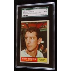 BILLY MARTIN AUTOGRAPHED 1961 TOPPS CARD - SGC AUTHENTIC