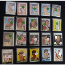 20 - DIFFERENT VINTAGE CLEVELAND INDIANS from the 50's & 60's