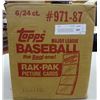 Image 1 : 1987 Topps Baseball Unopened Rack Pack Case w/ 6 Boxes per Case, 24 Packs /Box