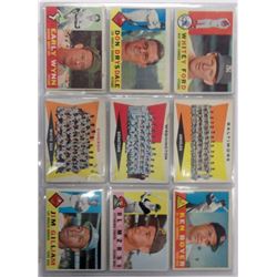 1960 TOPPS BASEBALL LOT (35) - STARS / TEAM CARDS / COMMONS - VG-VGEX -EX