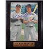Image 1 : MICKEY MANTLE AUTOGRAPHED 5x7 COLOR PHOTO on PLAQUE