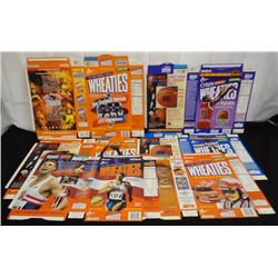 6 - WHEATIES BOXES -3- MICHAEL JORDAN & 1-'97 PATRIOTS, 2-NASCAR - FACTORY ISSUE