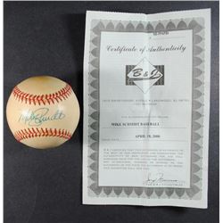 MIKE SCHMIDT AUTOGRAPHED BASEBALL - COA by B&J