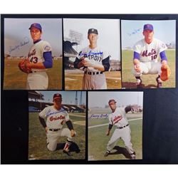 5 - AUTOGRAPHED 8x10 PHOTOS, EARL WEAVER, LARRY DOBY, JIM BUNNING, JIM MC ANDREW