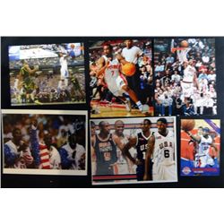 11 - NBA AUTOGRAPHS (6 PHOTOS) 2-MICHAEL JORDAN, JAMES LEBRON, KOBE, BARKLEY,