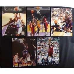 5 - NBA AUTOGRAPH PHOTOS, JAMES POSEY, KURT THOMAS, TONI KUKOC, RON HARPER,