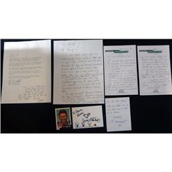 6 - AUTOGRAPHED LETTERS - ANDY CAREY, M.C. RUSSELL, DOUG PORTER, RICK BECK