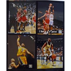 4 - NBA AUTOGRAPHED PHOTOS, MICHAEL JORDAN, ALONSO MOURNING, ROBERT HORRY,