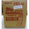 Image 1 : 1987 Topps Baseball Unopened Rack Pack Case w/ 6 Boxes per Case, 24 Packs /Box
