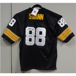 LYNN SWANN PITTSBURGH STEELERS FOOTBALL JERSEY - AUTOGRAPHED - COA - STAR STRUCK