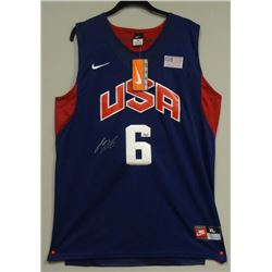 LEBRON JAMES AUTOGRAPHED USA OLYMPIC JERSEY - COA by PAAS