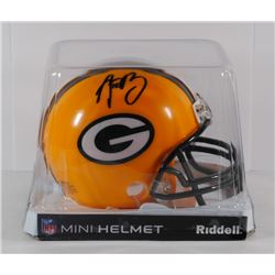 AARON RODGERS AUTOGRAPHED NFL GREEN BAY PACKERS MINI HELMET