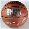 Image 1 : AUTOGRAPHED BASKETBALL - 15 SIGNATURES - ALL IN SILVER SHARPIE - UNIDENTIFIED