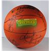 Image 1 : DETROIT PISTONS AUTOGRAPHED BASKETBALL ,11 SIGNATURES, JOE DUMMARS,ISIAHA THOMAS