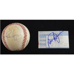1997 SPRING TRAINING AUTOGRAPHED BASEBALL - RICK DEMPSEY & AL DARK AUTO  BALL