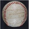 Image 2 : 1958 DETROIT TIGERS TEAM SIGNED BASEBALL - 30 SIGNATURE - AL KALINE, JIM BUNNING