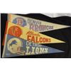 Image 2 : 7 - FOOTBALL PENNANTS from 1960's - ALL FELT - FULL SIZE - MOST with TACK HOLES
