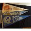 Image 3 : 7 - VINTAGE PENNANTS - 3-FOOTBALL & 5-BASEBALL - YANKEES, ASTROS, TIGERS