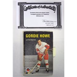 GORDIE HOWE AUTOGRAPHED BOOK - HARDBACK GORDIE HOWE by STAN FISCHLER