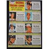 Image 1 : UNCUT POST CERAL SHEET - 7 CARDS - 1961 w/ BILLY MARTIN