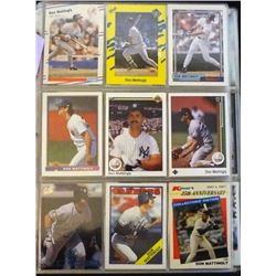 180 DON MATTINGLY BASEBALL CARDS in sheets