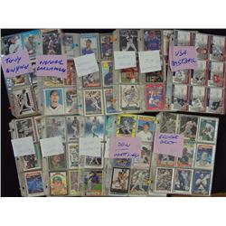 OVER 1,400 BASEBALL CARDS in sheets; 151 GEORGE BRETT,