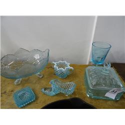 Lot of Blue Depression Glass - No Shipping