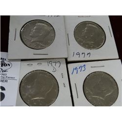 1972, 1973 or 1977 Kennedy Half Dollars - 4 Times the Money