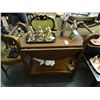 Image 1 : Mahogany Drop Leaf Tea Cart