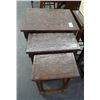 Image 1 : Oriental Carved Nesting Table Set
