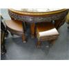 Image 3 : Hand Carved Oriental Table w/4 Chairs