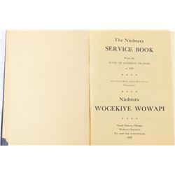 1927 Sioux hymnal prayer book "The Niobrara