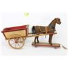 Image 1 : 19th C. horse and cart pull toy