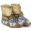 Image 1 : Sioux moccasins C. 1900-1910 high tops