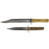 Image 1 : Collection of 2 antique clip point Bowie Knives