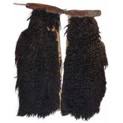 CB Mills stamped black angora chaps