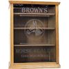 Image 1 : Antique oak showcase with etched front glass
