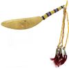 Image 2 : C. 1890's Sioux sheep horn spoon, beaded handle