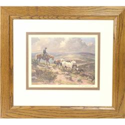 Olaf Wieghorst Lithograph