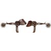 Image 1 : Mike Morales single mount silver inlay spurs