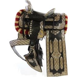 Beautiful black parade saddle set