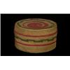 Image 1 : Very Fine Lidded Makah Basket with Geometric Design 2 1/4" D. 1 1/4" H. Fine Condition…