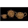 Image 1 : Chilcotin Coiled Basketry Tea Pot with Matching Cup and Coasters 7 1/2 L. 4 1/4 H. Fine Condit…