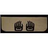 Image 1 : Applique Button Blanket Panel Bear Claw Design with Shell Buttons 96"x 30" Salmon House Collectio…