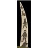 Image 4 : Inuit Soapstone and Ivory Scrimshaw Sculpture by Elijah Micheal ca. 1969 12 1/4" H. Fine Condit…