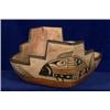 Image 1 : Laguna Pueblo Pottery Kiva Bowl with Fish Design 9 1/2" L. 4 1/2" W. Fine Condition…